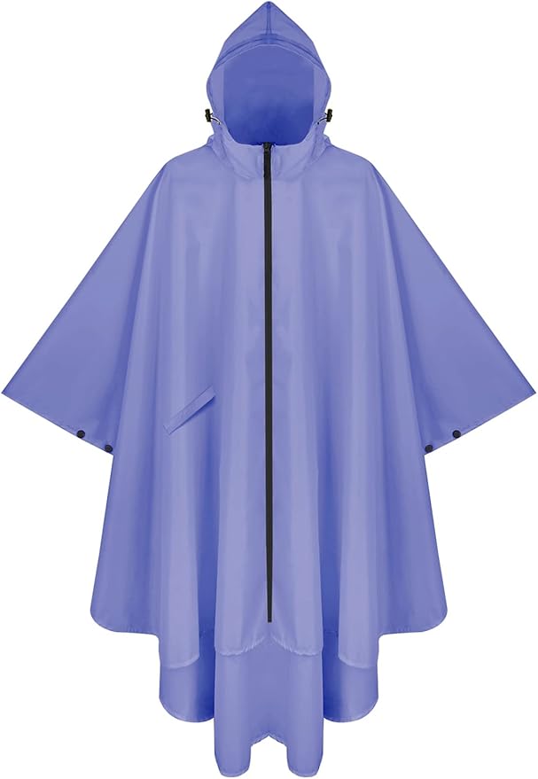 PTEROMY Hooded Rain Poncho for Adult by PTEROMY