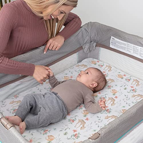 Pack n Play Sheets (Fawn & Flora / 38X26 Inch)