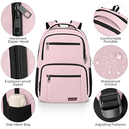 Backpack for Girls Women (Pink / 15.6 Inch)