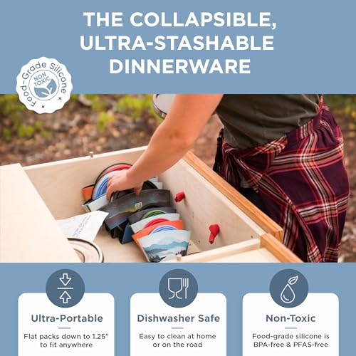 1 Quart Collapsible Insulated Bowl with Lid (32oz / Cascadia)