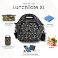 LunchTote Zippered Bag Insulated Neoprene Caddy (The Scenic Route / X-Large 6.5 Quart Lunch Tote)