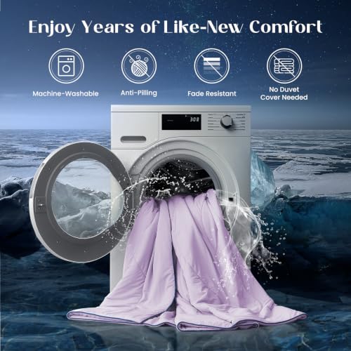 Temperature Regulating Comforter (Lavender Fog / Ultimate Twin XL (68"x90"))