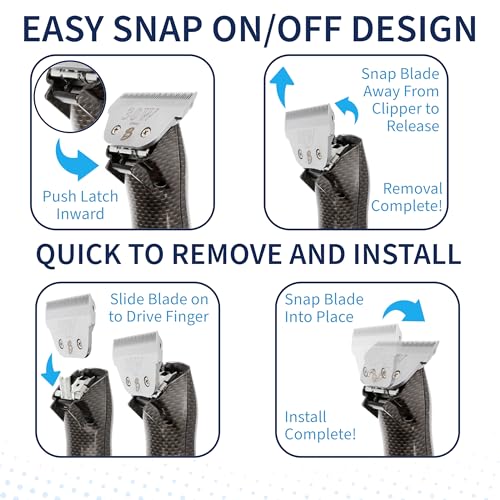 Detachable A Series Wide 10f Blade Dog Grooming Cut Length 3 (10WF (3/32" /1.5mm))