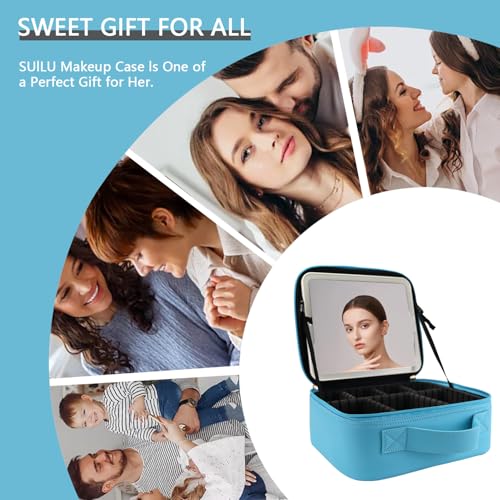 Makeup Bag with Led Mirror (Blue-5 / with LED mirror)