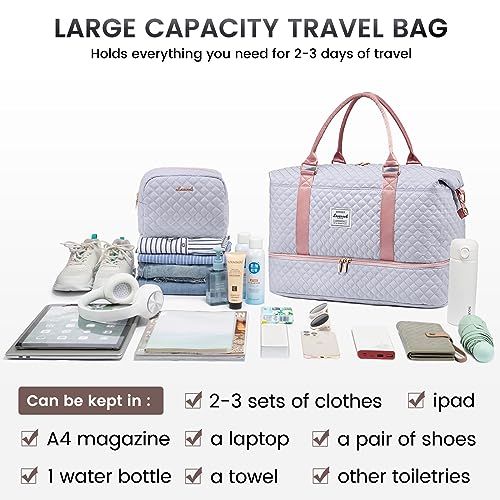 Travel Duffle Bag (Silver Grey / Large-2 Pcs)