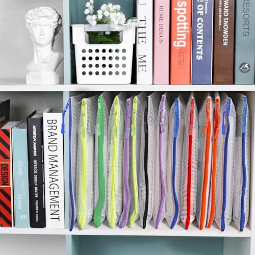 18 Pack A4 Mesh zipper pouch bags