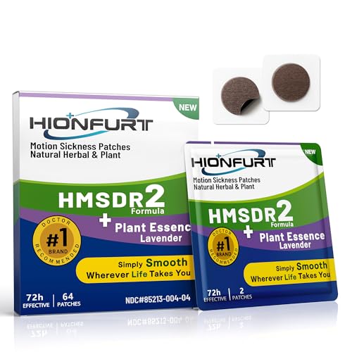 HMSDR2 64ct Motion Sickness Patches with Lavender Plant Essence