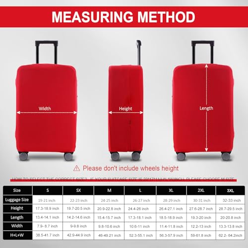 Travel Luggage Cover (Red / 26-27 inch)