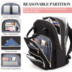 Laptop Backpack for Women Men (17.3 Inch / Black)