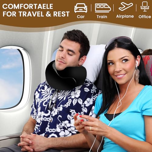 Neck Pillow Travel Pillow uses Memory Foam to Support Neck Comfort
