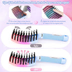 Boar Bristle Hair Brush (Purple+Blue)