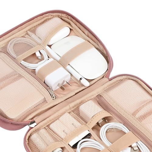 Travel Cord Organizer (Single Layer / Rosewood-Pink)