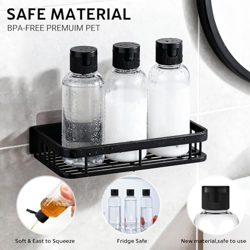 5 Pack 3.4 oz Travel Bottles for Toiletries (clear)