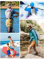 Waterproof Dry Bag Backpack with Emergency Whistle (30L / Light Grey)