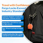 TSA Approved Luggage Locks Ultra (Orange 2 Locks)