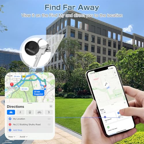 Air-Tags-2 Pack, Smart Air Tracker Tag, Bluetooth Tracker for Apple Find My (iOS Only), Waterproof Key Finder Tracking Device for Kids Keys Luggage Bags Wallets Pets and More - Black&White
