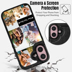 Custom Wallet Phone Case for iPhone 16 (Black-D / iPhone 16)