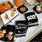 10 Pcs Halloween Kitchen Decor Accessories Set Gothic Pumpkin (Classic Color / Halloween Style)