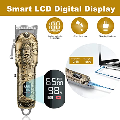 Mens Hair Clippers and Trimmers Set (Bronze)