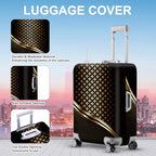 Luxury Gold Geometric Luggage Cover (#132 / S(fits 20-22inch suitcase))
