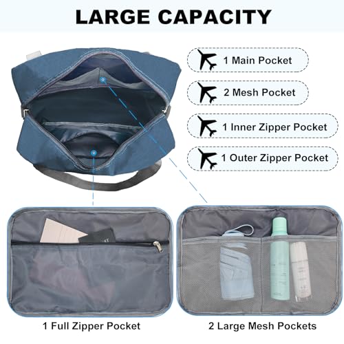 For Spirit Airlines Personal Item Bag 18x14x8 in Underseat Carry (Navy / 30L)