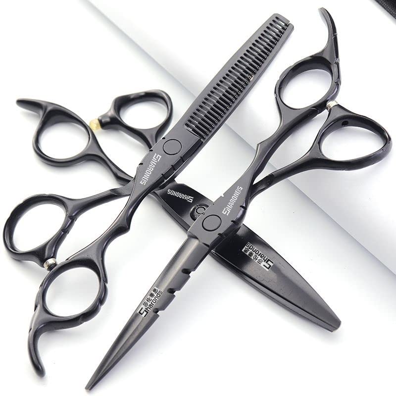 6 Inch 440C High Hardness Stainless Steel Hair Scissors Hair Salon Hair Stylist Cutting Thinning Tool Barber Special (6 Inch 3pc-a)