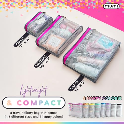 Travel Toiletry Bag Set of 3 (Aqua)
