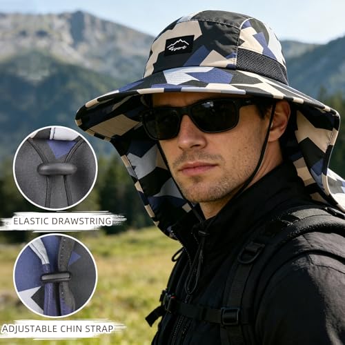 Outdoor Sun Hat for Men Women (1pack-camo Beige)