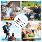 4PCS Premium Travel Utensils With Case (4 PCS Black)
