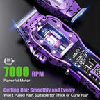 Professional Hair Clippers for Men (Purple Set)