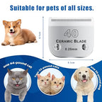 40# Detachable Pet Dog Grooming Clipper Ceramic Blade (Silvery-5)
