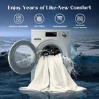 Temperature Regulating Comforter (Snow Ivory With Navy Trim / Ultimate Twin XL (68"x90"))
