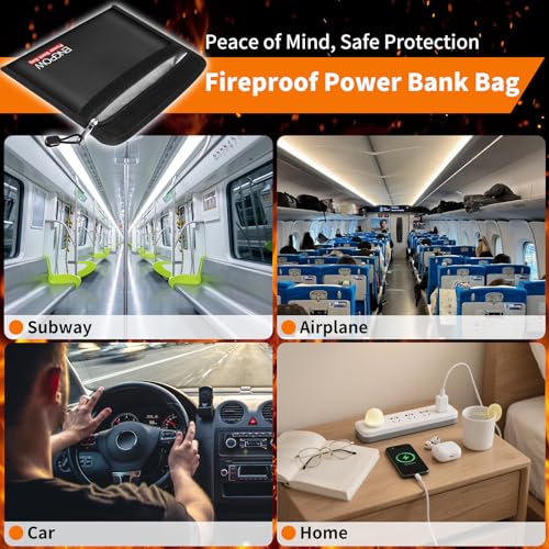 Fireproof Organizer Travel Safe Bag (10.6'' x 6.7'')