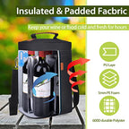 4 Bottle Wine Tote Carrier (Black / 4 Bottle-without front pocket)