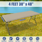 2 Pack Rectangle Spandex Fitted Table Cloth (Taupe / 48" x 30" (Rectangular))
