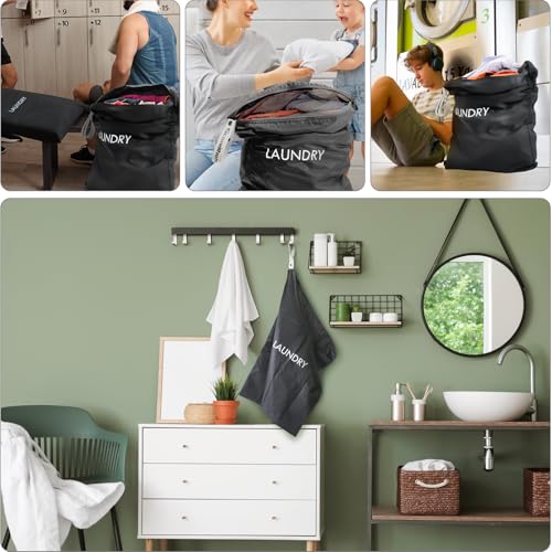 XL Travel Laundry Bag (Black / X-Large (1 Pcs) – 29.1"×19.8")