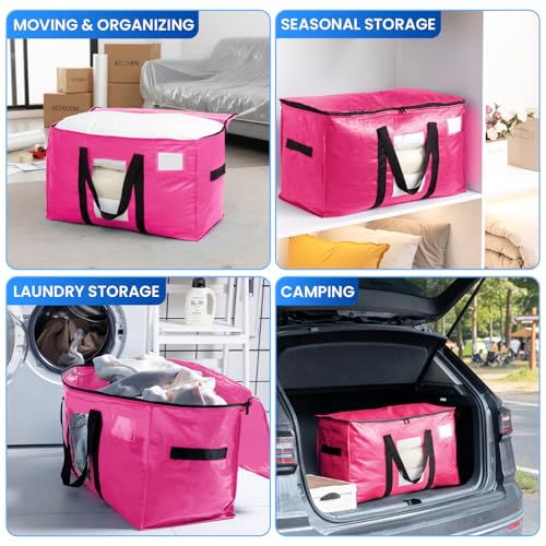 2 Pack Pink Extra Large Moving Bags (Pink / 2 Large)