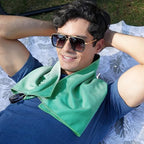 Microfiber Towel Quick Dry Camping & Travel & Gym Towel. Compact (Apple Green / 24.00" x 12.00")