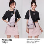 Sling Bag Crossbody Bags for Women Small Cross Body Bag Fanny Packs Chest Sling Purse for Daily Travel Leisure Sport (Purple)