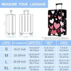 Luggage Cover Washable Suitcase Protector Anti (Heart-2 / S(fits 20-22inch suitcase))