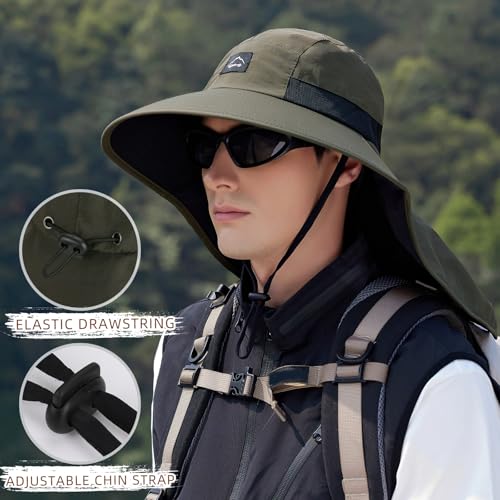 Outdoor Sun Hat for Men Women (1pack-green/Arm Sleeves)