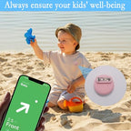 Waterproof AirTag Holder for Kids[Discreet] (Dark Blue/Pink)