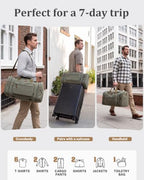 Canvas Duffle Bag (Army Green / X-Large-60L (With Toiletry Bag))