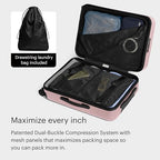 Bigger Carry On Luggage (Blush Pink)