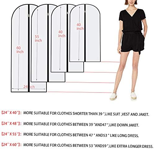 Hanging Garment Bag Suit Bags for Closet Storage Garment Bags for Hanging - Image 2