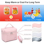 NOL 8L Insulated Lunch Bag for Women (Pink / Medium (8 Liters))