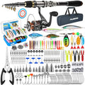 Fishing Rod with 137PCS Lures (Rod Combo & 137 Tackle Kit / 1.8m 5.91ft)