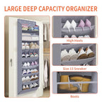 1 Pack Over The Door Shoe Organizer (GREY / 25+ Pairs)