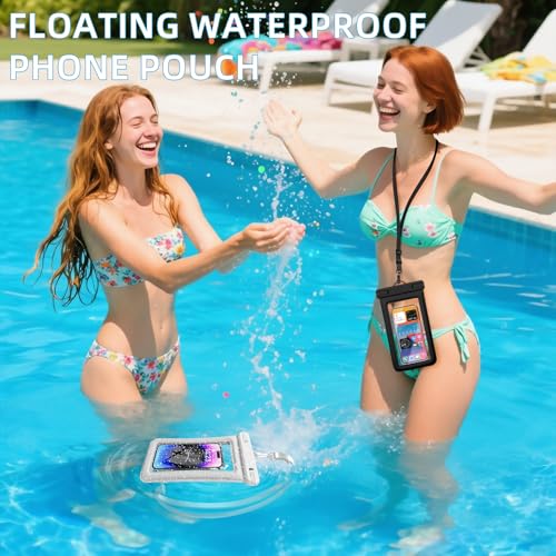 IPX8 Floating Waterproof Phone Pouch 2 (black+white)