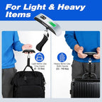 Digital Hanging Luggage Scale with Backlit for Travel (Silver)